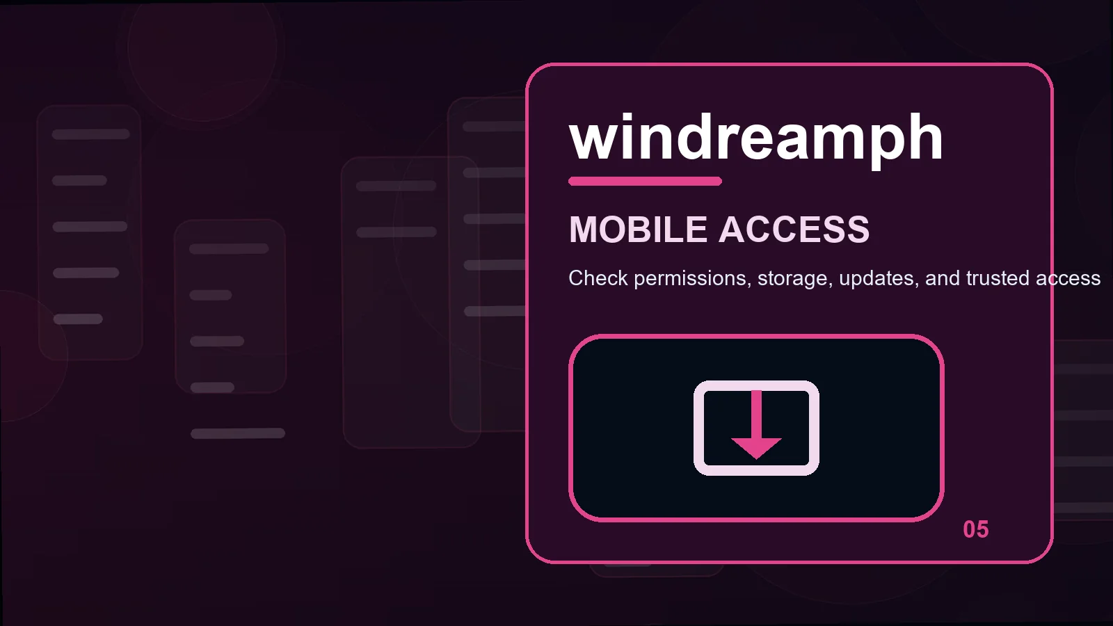 windreamph download illustration for read permissions before moving forward