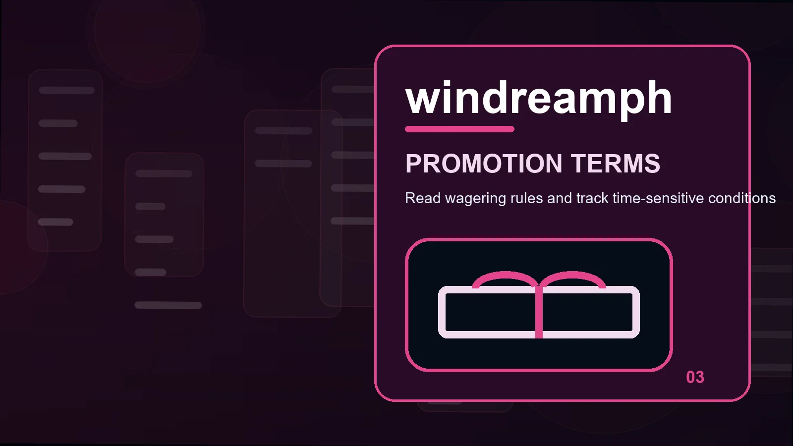 windreamph promotions illustration for a practical check for wagering rules