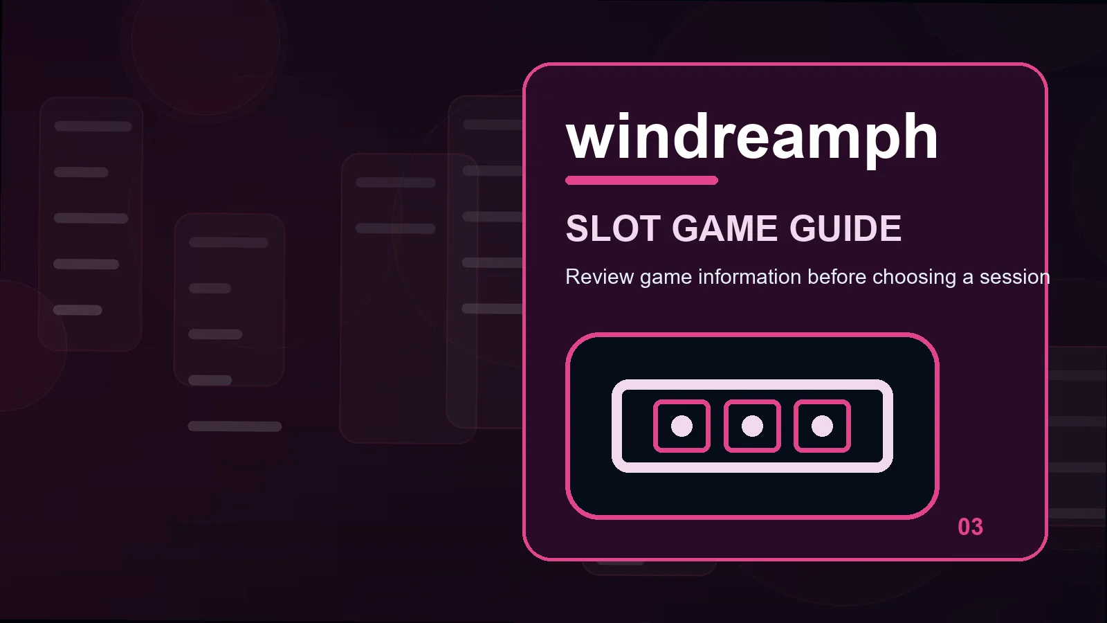 windreamph slots illustration for a practical check for stake controls