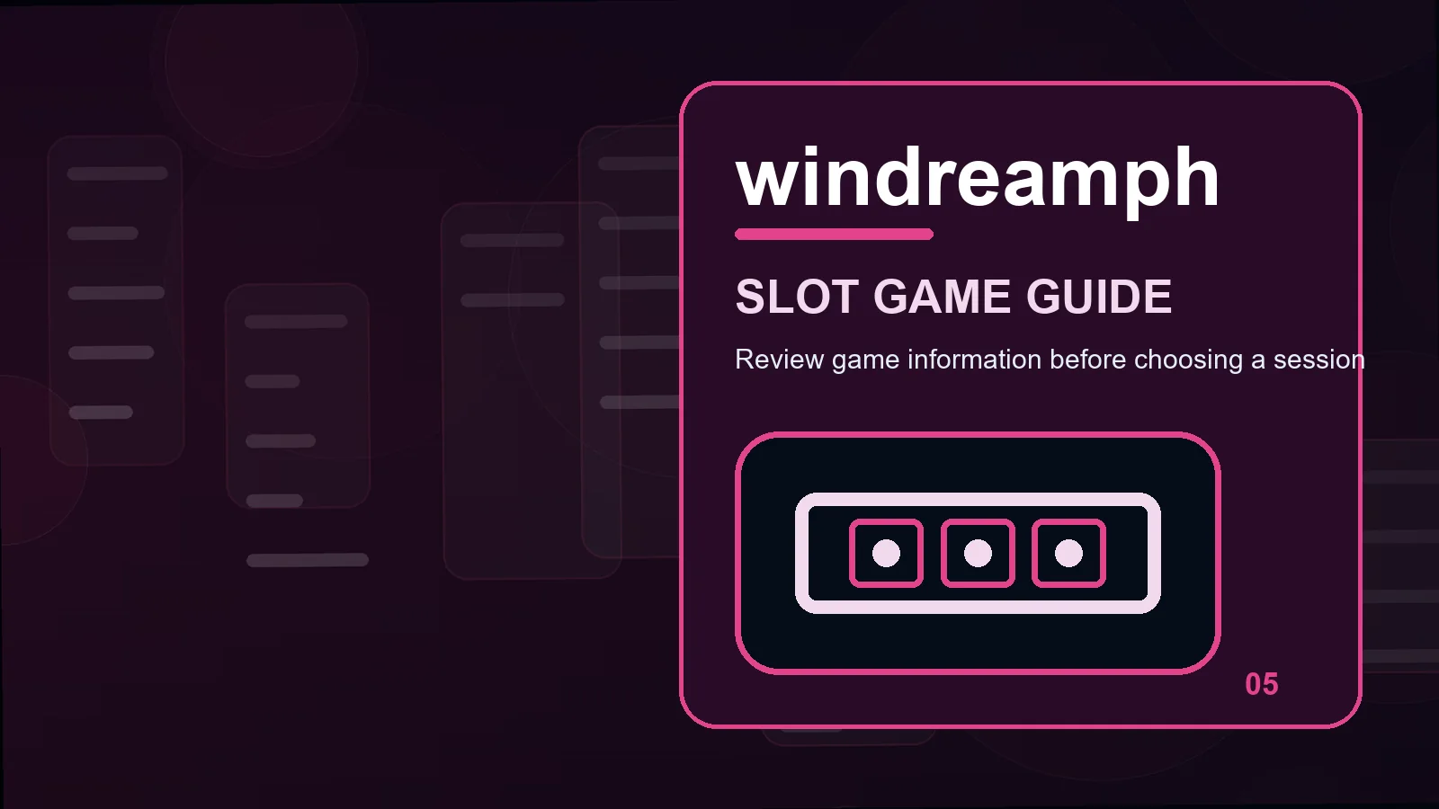 windreamph slots illustration for read paytable before moving forward